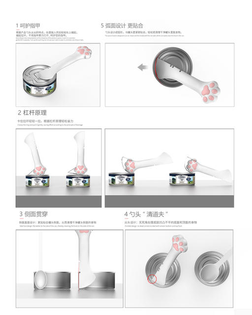 Cross-border New Long Handle Pet Cans Spoon Cats Cans Can Opener Cat Supplies Feeding Cat Shovel Pet Supplies detail 10