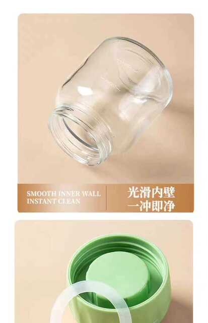 Customized High-Quality Trendy Chubby Milk Shaker Cup Made of High Borosilicate Glass, Gift Cup, Coffee Cup detail 6