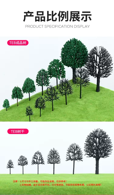 Crab Kingdom Architectural Model Sand Table Materials, Simulated Plastic Trees, Micro-Landscape Small Trees, Handmade Wholesale Miniatures detail 5