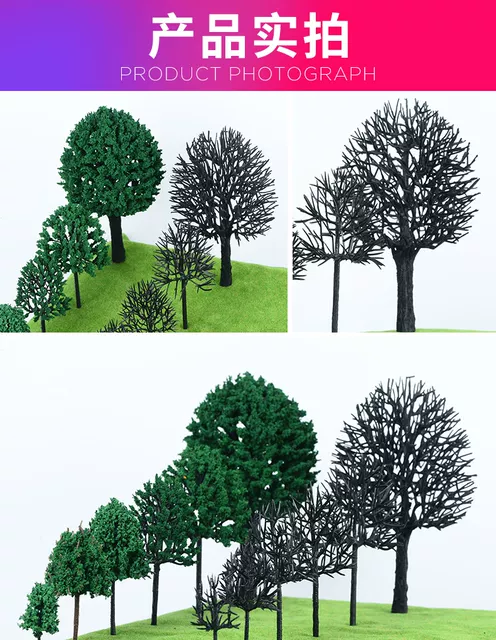 Crab Kingdom Architectural Model Sand Table Materials, Simulated Plastic Trees, Micro-Landscape Small Trees, Handmade Wholesale Miniatures detail 8