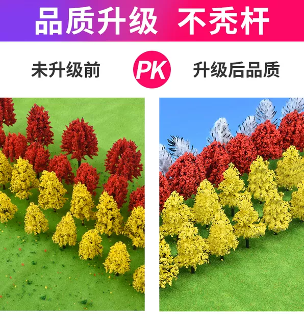 Crab Kingdom Architectural Model Sand Table Materials, Simulated Plastic Trees, Micro-Landscape Small Trees, Handmade Wholesale Miniatures detail 6