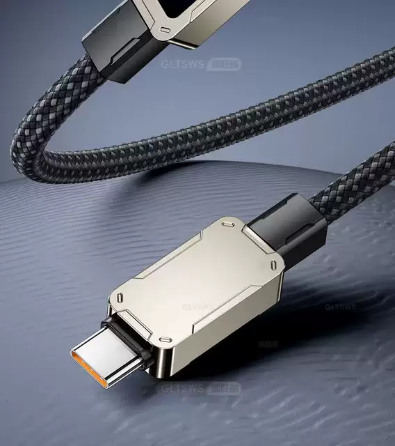 120W Super Fast Charging Data Cable Type_C with Smart Digital Display Suitable for Huawei and Apple 17/16 Charging Cable detail 4