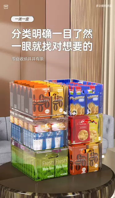 Transparent Large-Capacity Storage Box Acrylic Multi-Functional Thickened Desktop Storage Basket Rectangular Storage Box detail 3