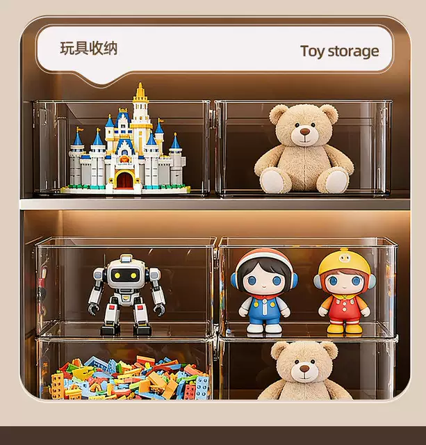 Transparent Large-Capacity Storage Box Acrylic Multi-Functional Thickened Desktop Storage Basket Rectangular Storage Box detail 12