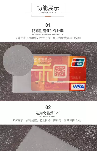 Funny Id Card Cover, Transparent Anti-Magnetic Protective Cover, Tiktok Id Card Avatar Prank Card Holder detail 2