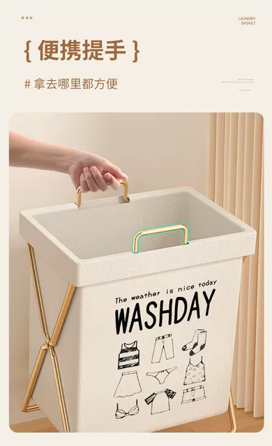 Dirty Clothes Basket Dirty Clothes Storage Basket Household Dirty Clothes Basket Foldable Dirty Clothes Basket Laundry Basket High Color Value Mouth Basket detail 9