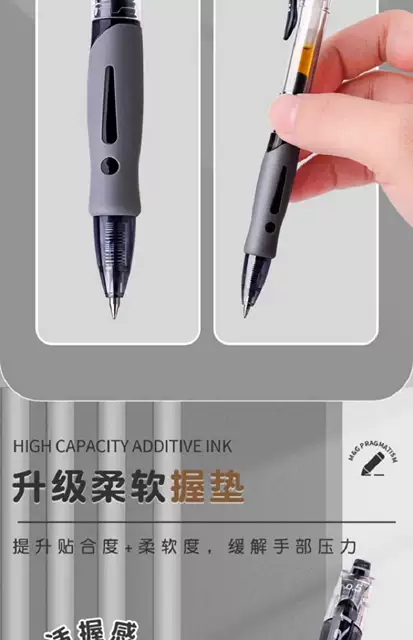 Morning Light Click-Action Gel Pen 1008 Blue-Black Ink Pen Quick-Drying Signature Pen for Doctors, Teachers, Students, Business Carbon Black Pen detail 9