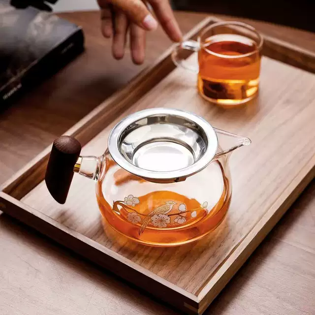 Glass Fair Cup Tea Divider High-End Heat-Resistant Side Handle Koi Tea Drain detail 5