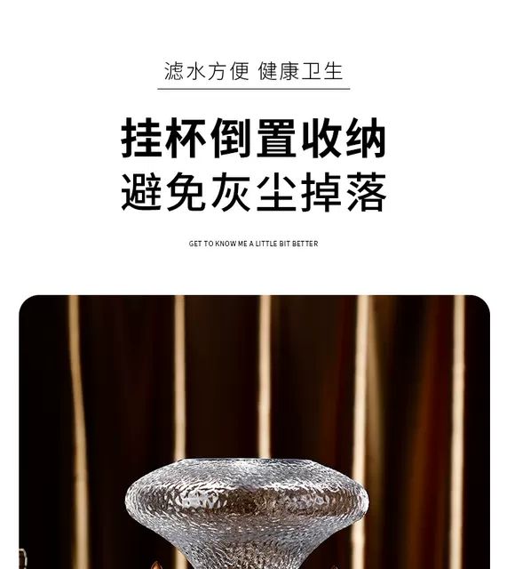 Wine decanter European-style creative luxury hammer pattern Decanter wine glass wine glass household glass wine separator detail 3