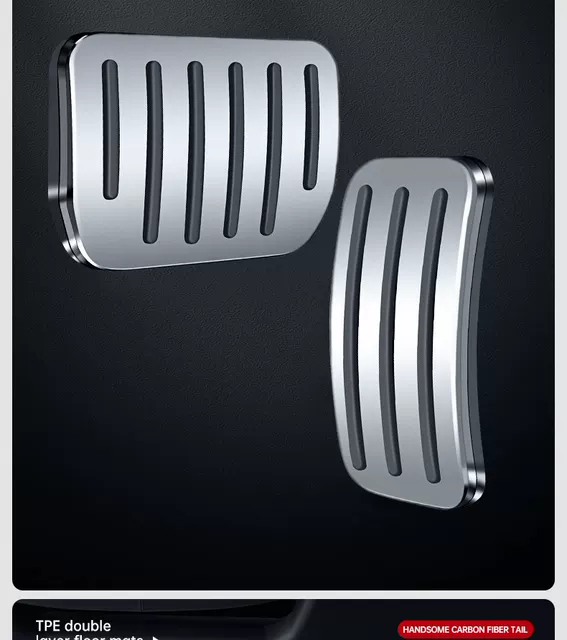 Suitable for Tesla Brake Accelerator Pedal Modely/3 New Version Alloy Pedal Ya Interior Modification Accessories detail 11
