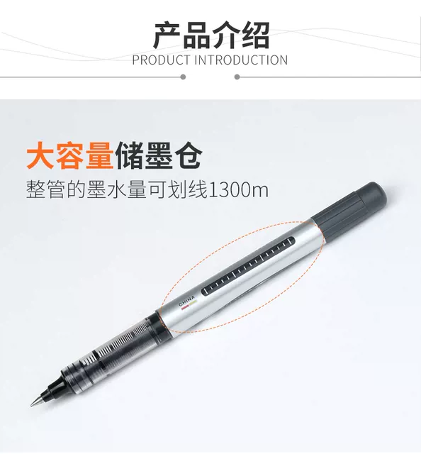 Original White Snow Straight Liquid Pcr155 Ball Pen Water Pen Gel Pen Exam Pen 0.5mm Bullet Signature Pen detail 10