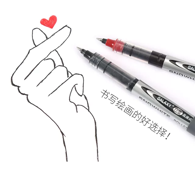 Original White Snow Straight Liquid Pcr155 Ball Pen Water Pen Gel Pen Exam Pen 0.5mm Bullet Signature Pen detail 9
