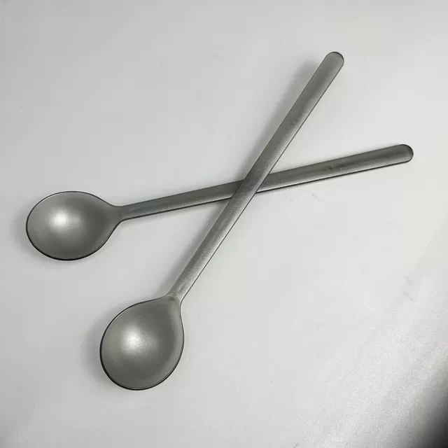 Disposable Spoon Extended Milk Tea Shop Commercial Ancient Tea Same Style Frosted Round Full Spoon Plastic Burning Grass Jelly Spoon Long Handle Spoon detail 7