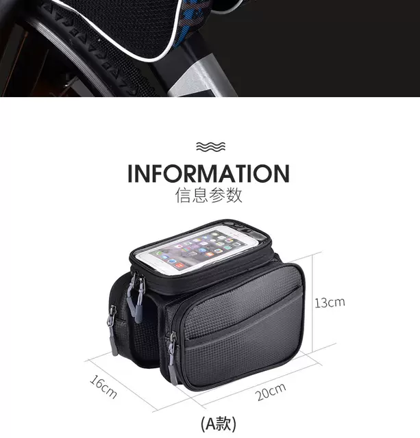 Bicycle Bag front beam bag mountain large capacity waterproof mobile phone beam hanging bag saddle riding equipment accessories detail 8