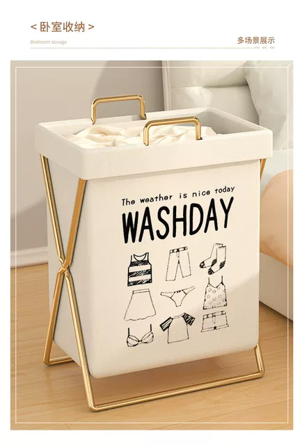Dirty Clothes Basket Dirty Clothes Storage Basket Household Dirty Clothes Basket Foldable Dirty Clothes Basket Laundry Basket High Color Value Mouth Basket detail 11