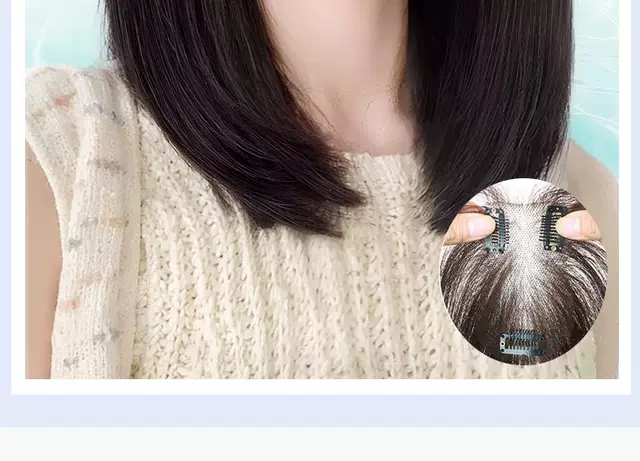 Cloud Light Gauze Hairpiece for Women, Real Hair to Increase Hair Volume, Seamless Forehead Cover for Gray Hair, Lightweight and Breathable Hair Patch detail 2
