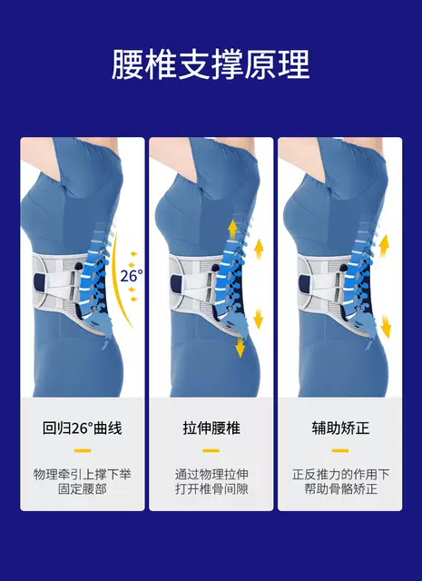 Medical Breathable Waist Support Belt for Sports, Fitness, and Yoga, Specifically Designed for Men and Women, with Steel Plate Support for Lumbar Pain Relief detail 9