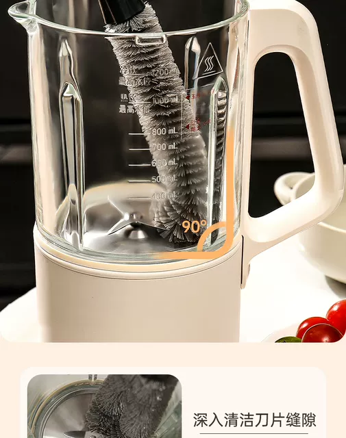 Walnut Color Two-In-One Bottle Mouth Brush, Long Handle, Detachable Gap Brush, Multi-Functional Soft-Bristled Cup Brush, Wall-Breaking Machine Cleaning Brush detail 4