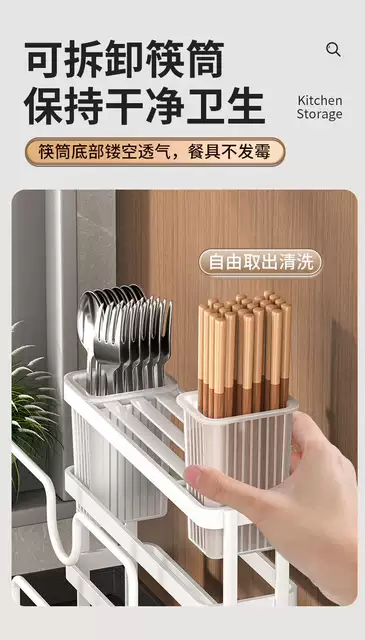 Kitchen Knife Holder, Household Chopstick Cage Storage Rack, Countertop Chopping Board Rack, Multi-Functional Pot Lid Rack, Knife Storage Rack, Dropshipping detail 11