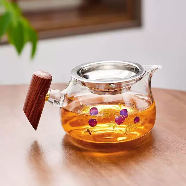 Glass Fair Cup Tea Divider High-End Heat-Resistant Side Handle Koi Tea Drain detail 6
