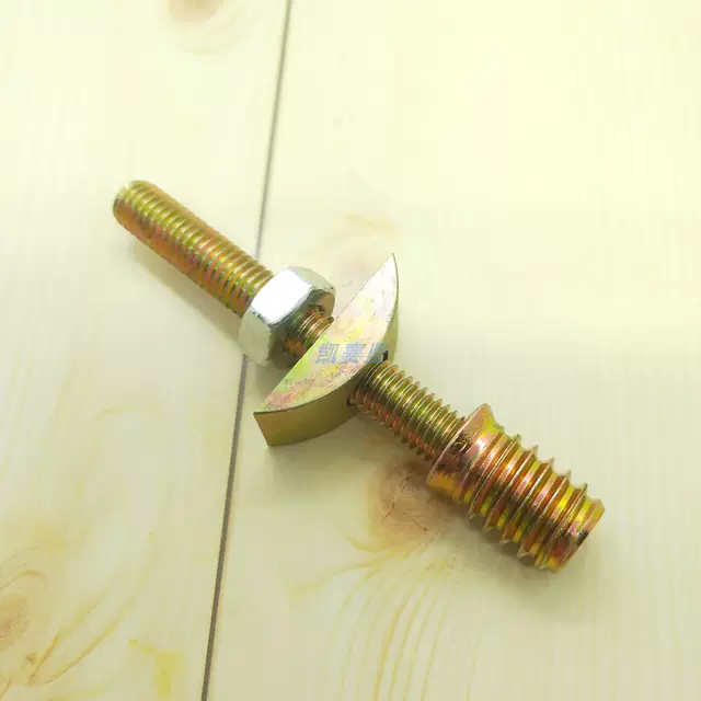Furniture hardware bedside connector half moon four-in-one connector bed assembly wardrobe cabinet M8 * 90 detail 3