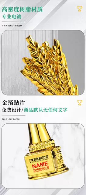 Integrated Resin Trophy Manufacturer Children's Trophy Dance Competition Award Small Host Speech Champion Trophy Commemorative detail 3