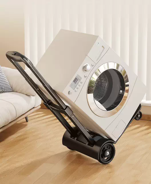 Hand-Pulled Cart for Home Use, Foldable Portable Luggage Trolley, Load-Bearing Cart for Grocery Shopping and Parcel Pickup, Two-Wheeled Cart for Cross-Border Use detail 2